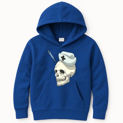 Skull Skeleton Nurse Injection Cute Gift Kids Hoodie