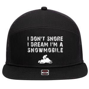 Snowmobile 7 Panel Mesh Trucker Snapback Hat