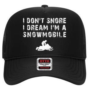 Snowmobile High Crown Mesh Back Trucker Hat