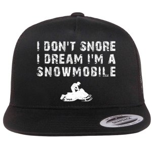 Snowmobile Flat Bill Trucker Hat