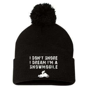 Snowmobile Pom Pom 12in Knit Beanie