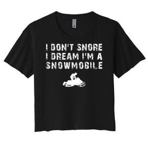 Snowmobile Women's Crop Top Tee