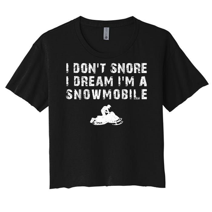 Snowmobile Women's Crop Top Tee