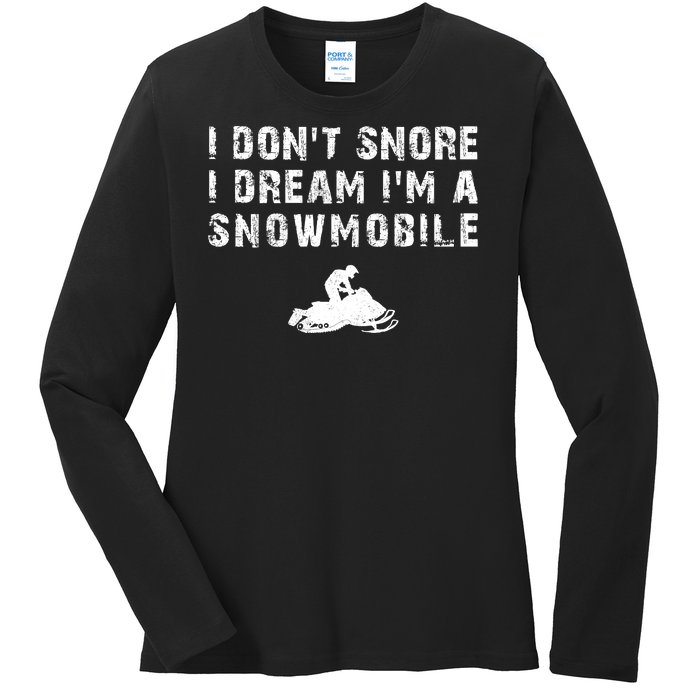 Snowmobile Ladies Long Sleeve Shirt