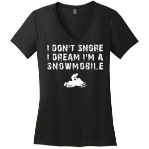 Snowmobile Women's V-Neck T-Shirt