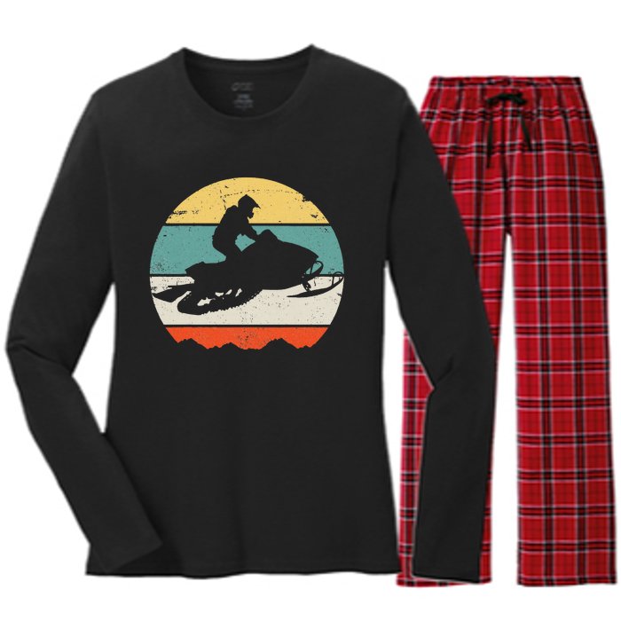 Snowmobile Women's Long Sleeve Flannel Pajama Set 