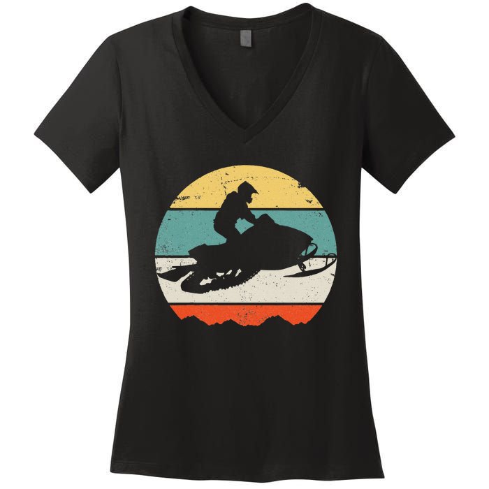 Snowmobile Women's V-Neck T-Shirt