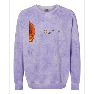 Solar System Nerd Galaxy Science And Planets Astronomy Colorblast Crewneck Sweatshirt