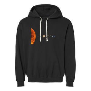 Solar System Nerd Galaxy Science And Planets Astronomy Garment-Dyed Fleece Hoodie