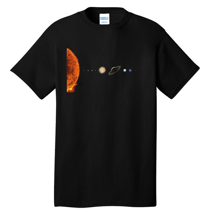 Solar System Nerd Galaxy Science And Planets Astronomy Tall T-Shirt