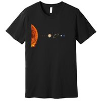 Solar System Nerd Galaxy Science And Planets Astronomy Premium T-Shirt