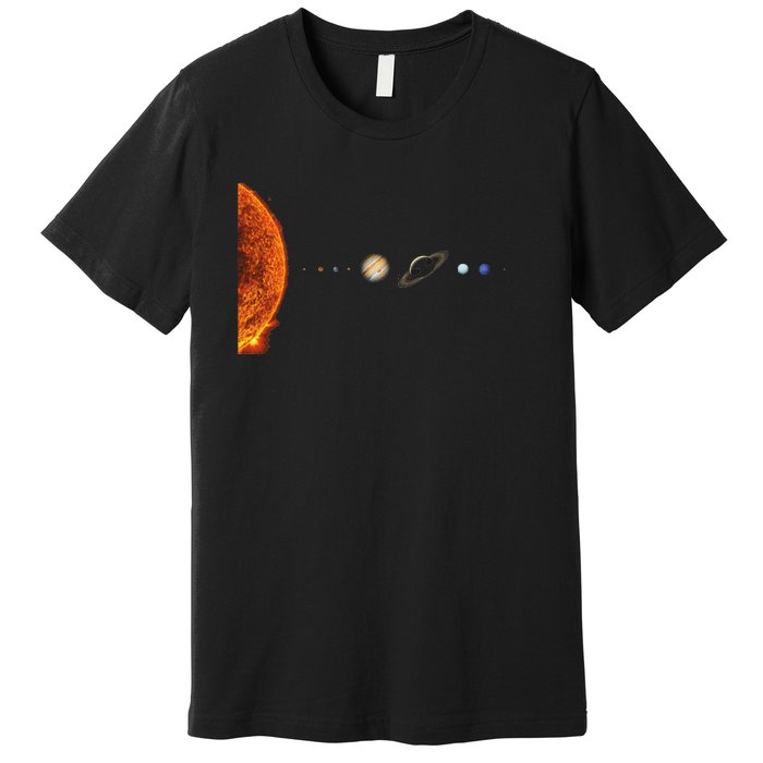 Solar System Nerd Galaxy Science And Planets Astronomy Premium T-Shirt