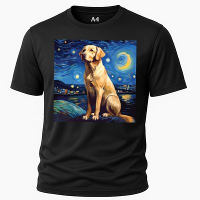 Surreal Starry Night Labrador Retriever Dog Performance Shirt