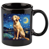 Surreal Starry Night Labrador Retriever Dog 11oz C Handle Ceramic Mug