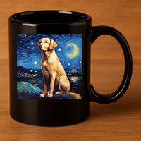 Surreal Starry Night Labrador Retriever Dog 11oz C Handle Ceramic Mug