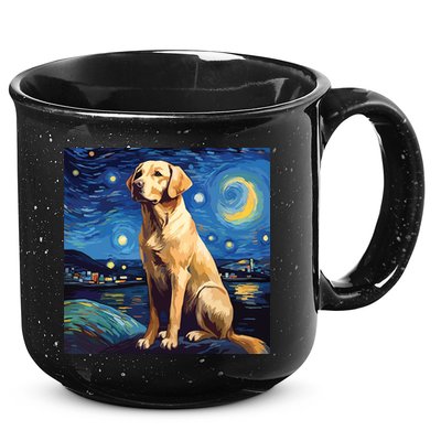 Surreal Starry Night Labrador Retriever Dog 15oz Campfire Ceramic Mug