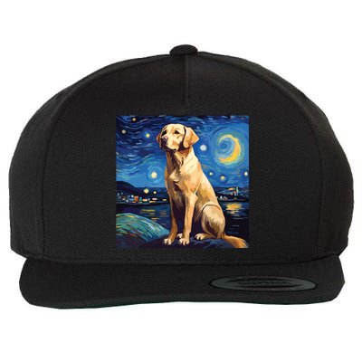 Surreal Starry Night Labrador Retriever Dog Wool Snapback Cap