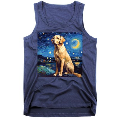 Surreal Starry Night Labrador Retriever Dog Tank Top