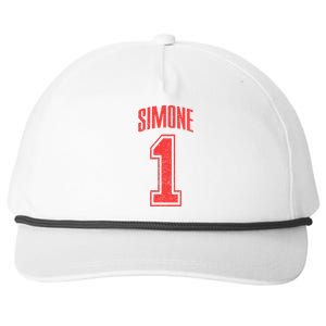 Simone Supporter Number 1 Biggest Fan Snapback Five-Panel Rope Hat