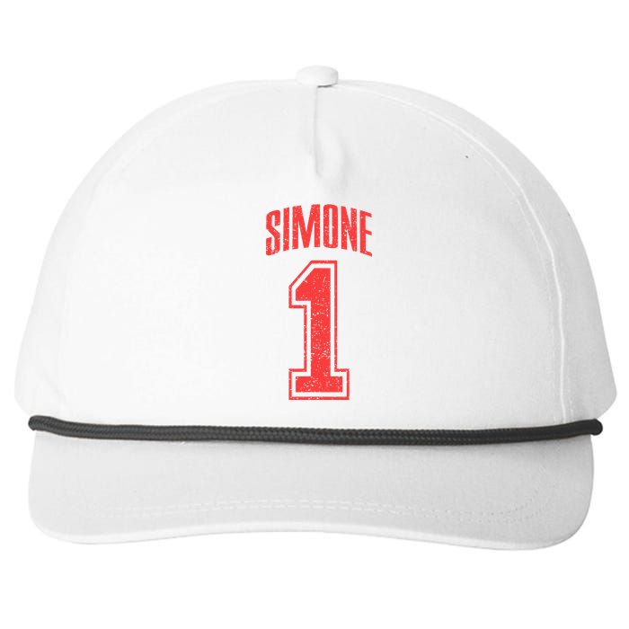 Simone Supporter Number 1 Biggest Fan Snapback Five-Panel Rope Hat