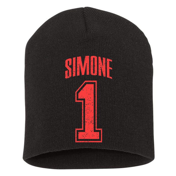 Simone Supporter Number 1 Biggest Fan Short Acrylic Beanie