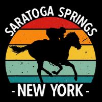 Saratoga Springs New York Toga Horse Racing Drawstring Bag