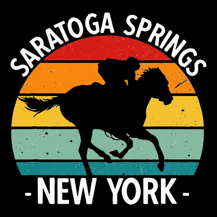 Saratoga Springs New York Toga Horse Racing Drawstring Bag