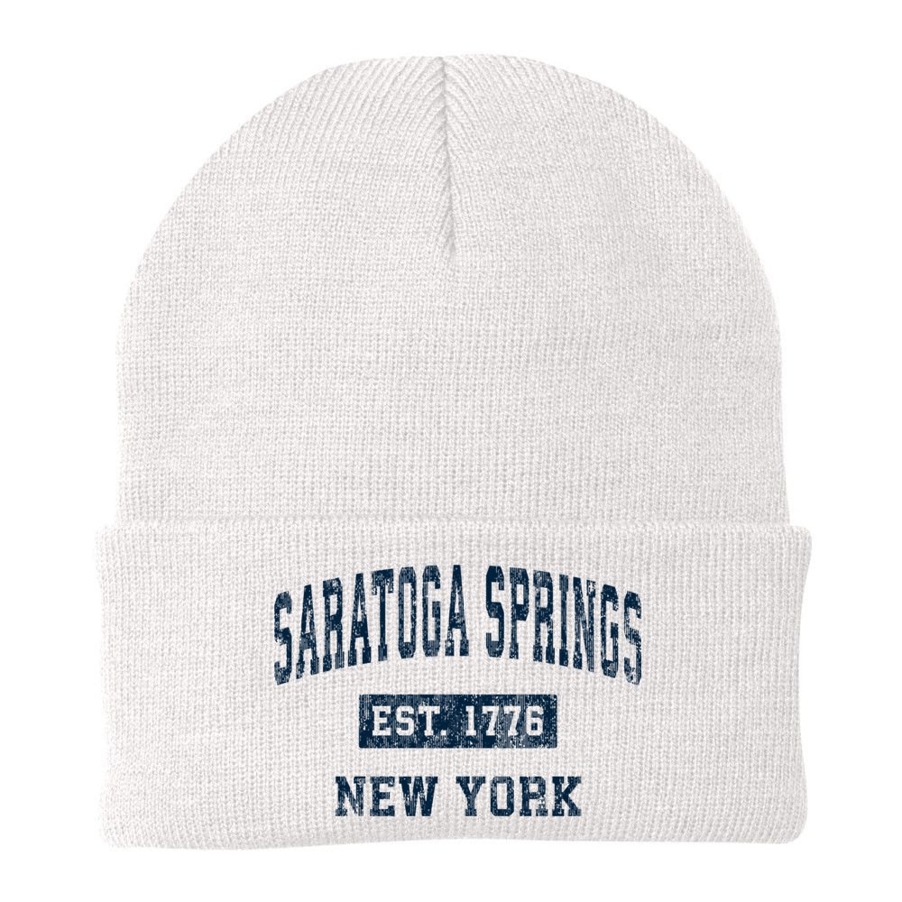 Saratoga Springs New York Ny Vintage Sports Beanie