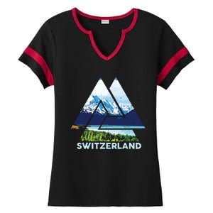 Switzerland Swiss Nature Alps Mountains Ladies Halftime Notch Neck Tee