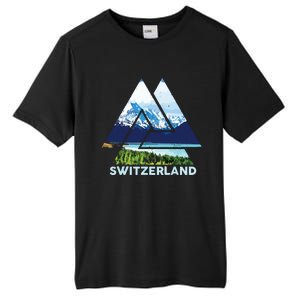 Switzerland Swiss Nature Alps Mountains Tall Fusion ChromaSoft Performance T-Shirt