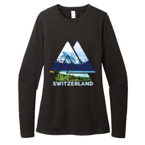 Switzerland Swiss Nature Alps Mountains Womens CVC Long Sleeve Shirt