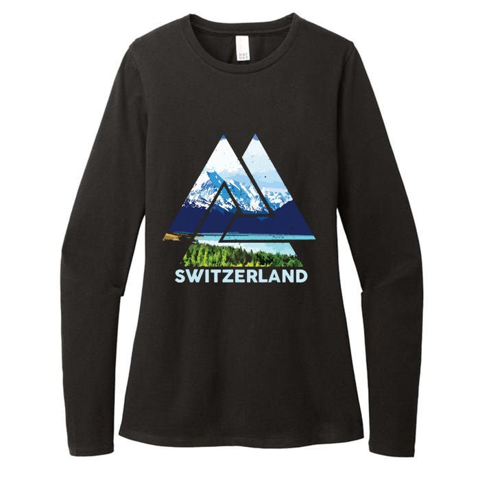 Switzerland Swiss Nature Alps Mountains Womens CVC Long Sleeve Shirt