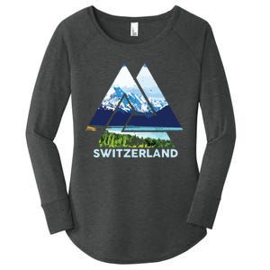 Switzerland Swiss Nature Alps Mountains Women's Perfect Tri Tunic Long Sleeve Shirt