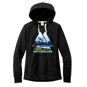 Switzerland Swiss Nature Alps Mountains Women's Fleece Hoodie