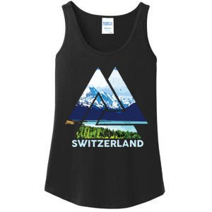 Switzerland Swiss Nature Alps Mountains Ladies Essential Tank