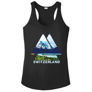 Switzerland Swiss Nature Alps Mountains Ladies PosiCharge Competitor Racerback Tank