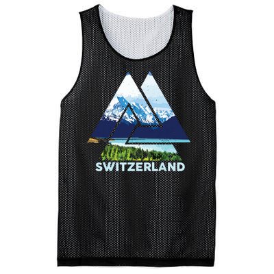 Switzerland Swiss Nature Alps Mountains Mesh Reversible Basketball Jersey Tank