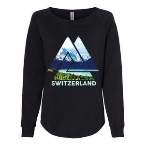 Switzerland Swiss Nature Alps Mountains Womens California Wash Sweatshirt