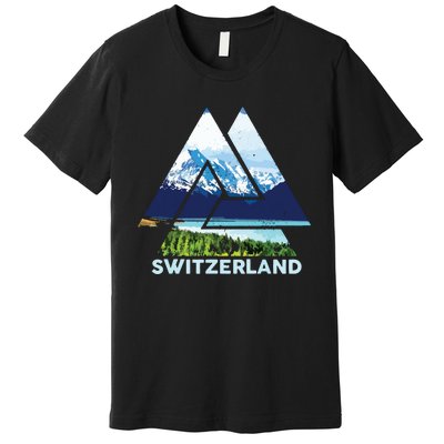 Switzerland Swiss Nature Alps Mountains Premium T-Shirt