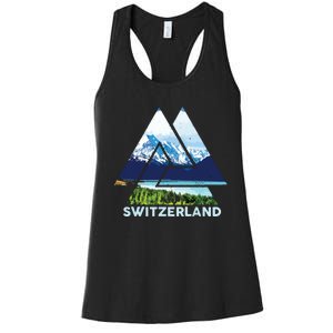 Switzerland Swiss Nature Alps Mountains Women's Racerback Tank