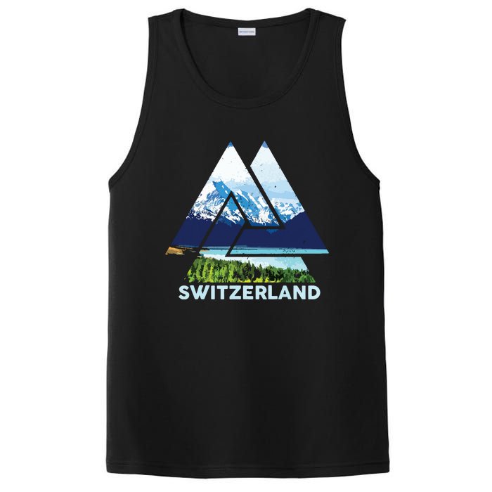 Switzerland Swiss Nature Alps Mountains PosiCharge Competitor Tank