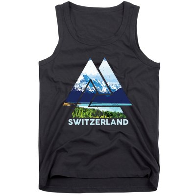 Switzerland Swiss Nature Alps Mountains Tank Top