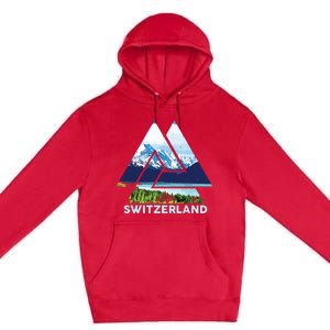 Switzerland Swiss Nature Alps Mountains Premium Pullover Hoodie