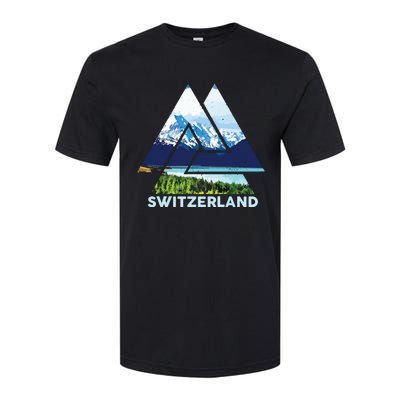 Switzerland Swiss Nature Alps Mountains Softstyle CVC T-Shirt