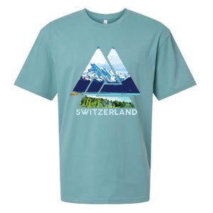 Switzerland Swiss Nature Alps Mountains Sueded Cloud Jersey T-Shirt