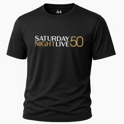 S.N.L S.A.T.U.R.D.A.Y N.I.G.H.T Live 50 White And Gold Performance Shirt