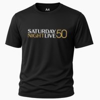 S.N.L S.A.T.U.R.D.A.Y N.I.G.H.T Live 50 White And Gold Performance Shirt