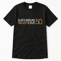 S.N.L S.A.T.U.R.D.A.Y N.I.G.H.T Live 50 White And Gold Tall T-Shirt