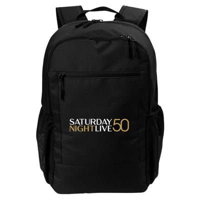 S.N.L S.A.T.U.R.D.A.Y N.I.G.H.T Live 50 White And Gold Backpack