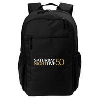 S.N.L S.A.T.U.R.D.A.Y N.I.G.H.T Live 50 White And Gold Backpack